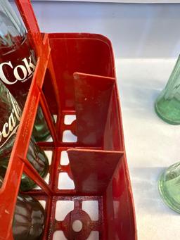 Vintage Coca-Cola 6 One Pint Size Bottle Holder/ 6 Coca-Cola Bottles