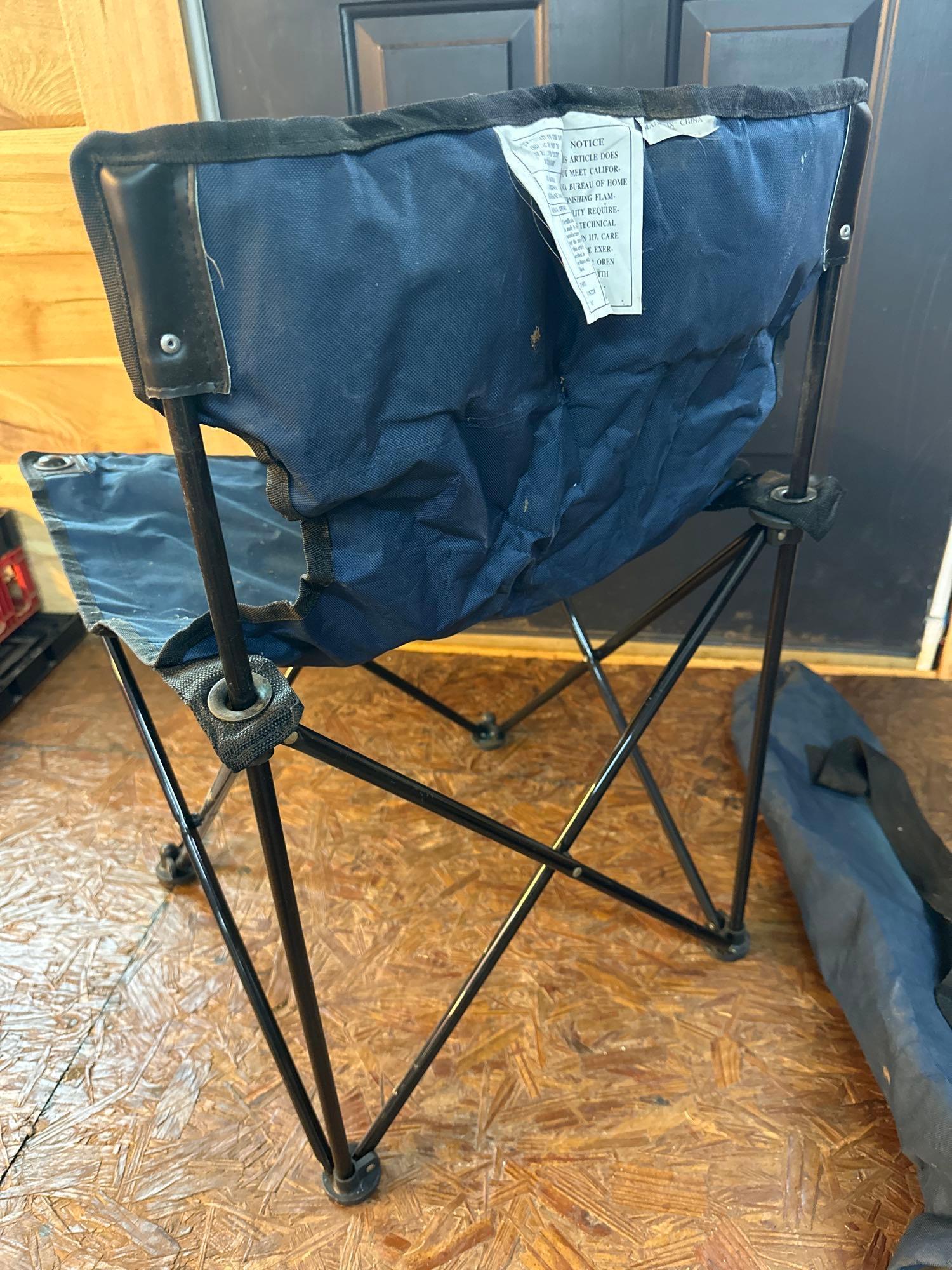 Blue Folding Bag Chair