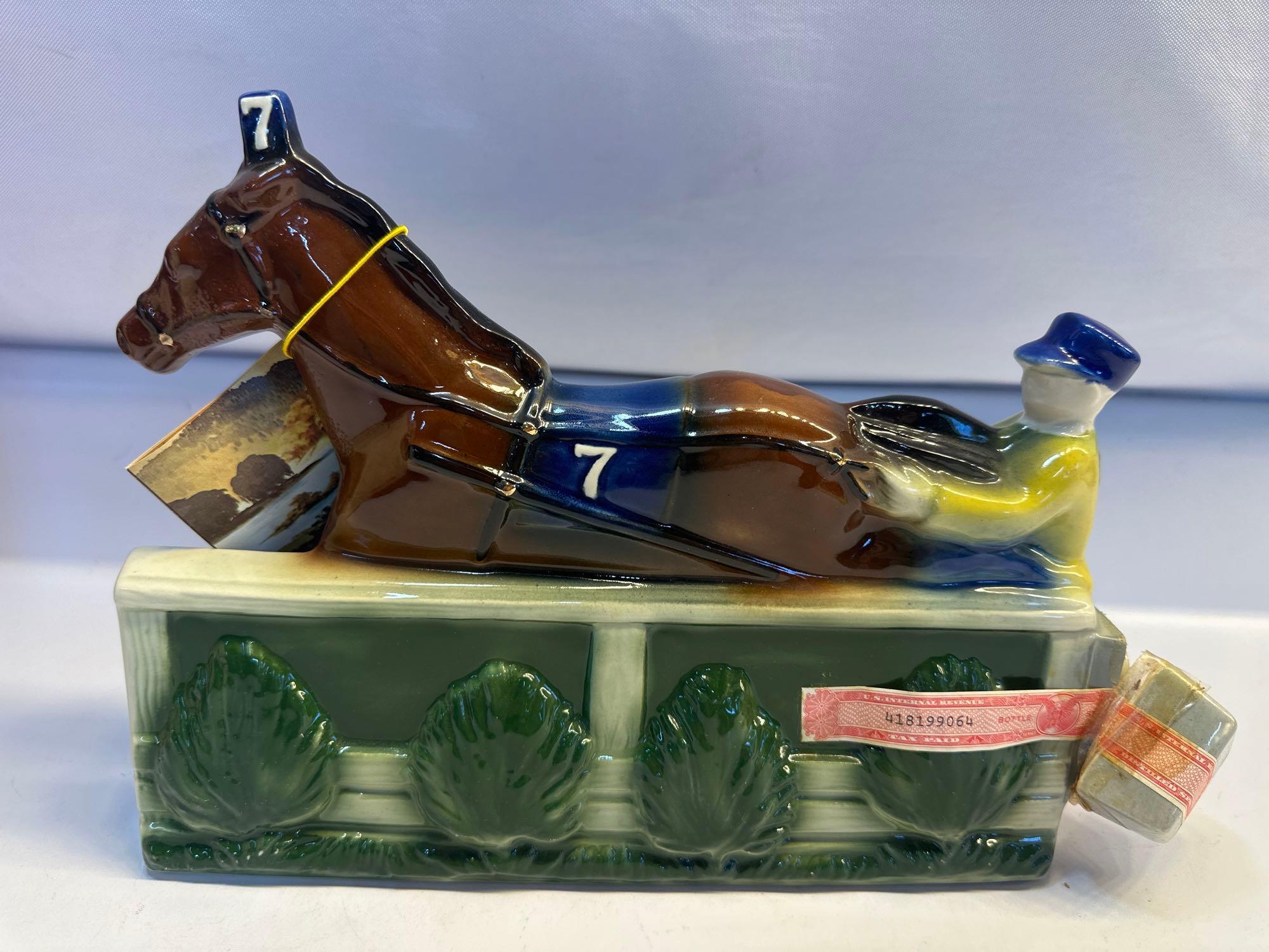 Vintage Ezra Brooks Award Collection The Hambletonian Bottle Whiskey Bottle