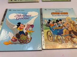 4 Walt Disneys Little Golden Books / Mother Goose/ Mickey Mouse/ Bugs Bunny/ ABC Rhymes