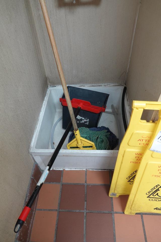 WET FLOOR SIGNS, MOP & DUSTPAN X1