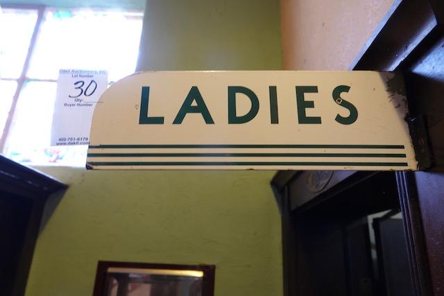 PORCELAIN “LADIES” SIGN