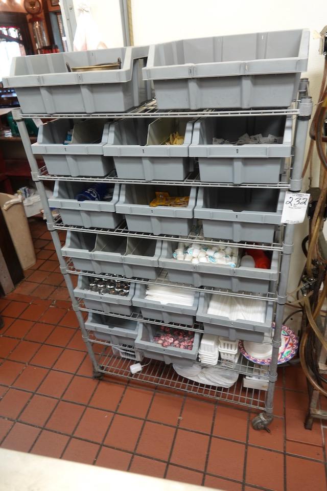 CONDIMENT BINS W/METRO SHELF