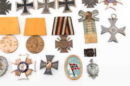 WWI GERMAN IRON CROSS, MEDALS, & BADGES