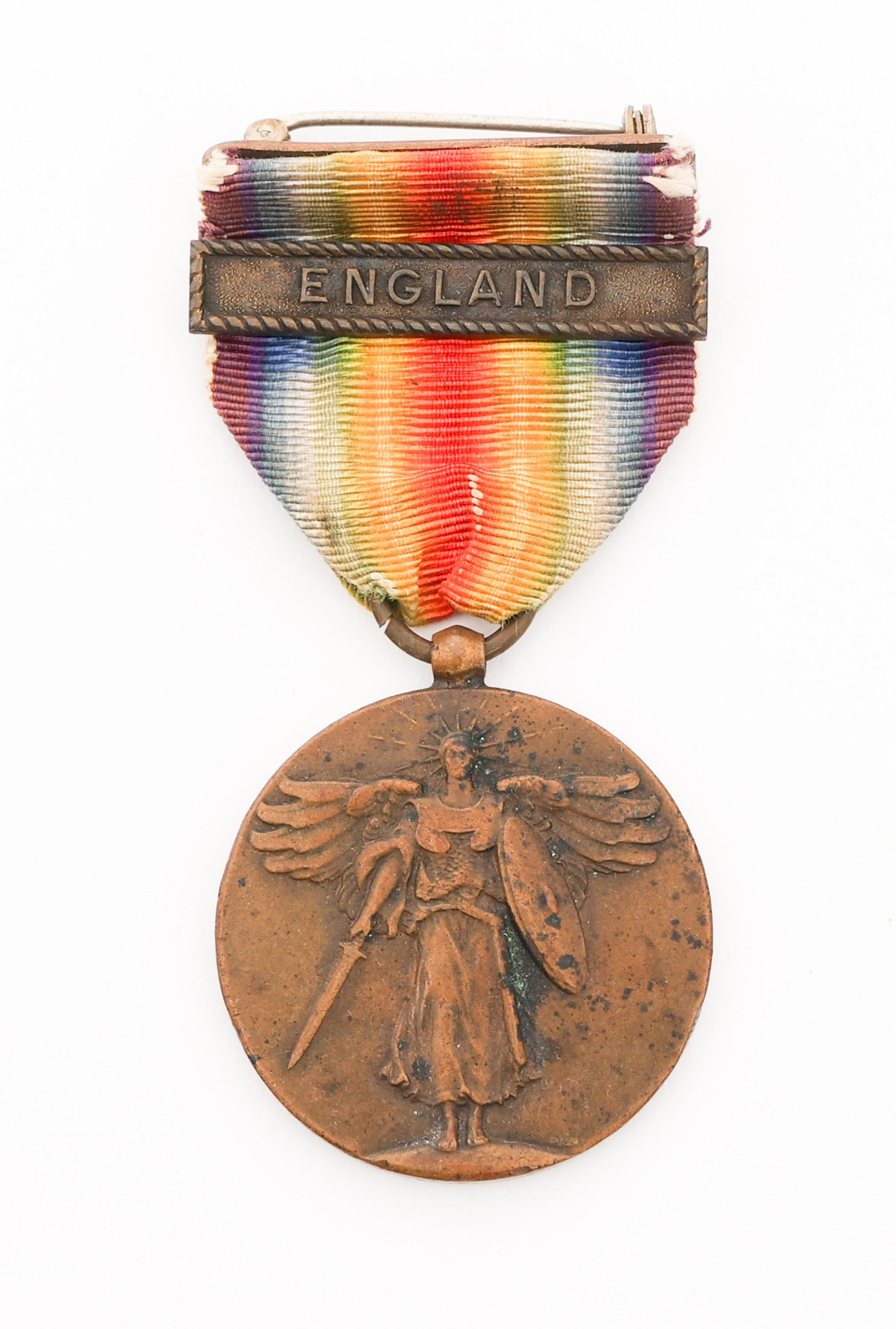 WWI US NAVY VICTORY MEDALS WITH CLASPS