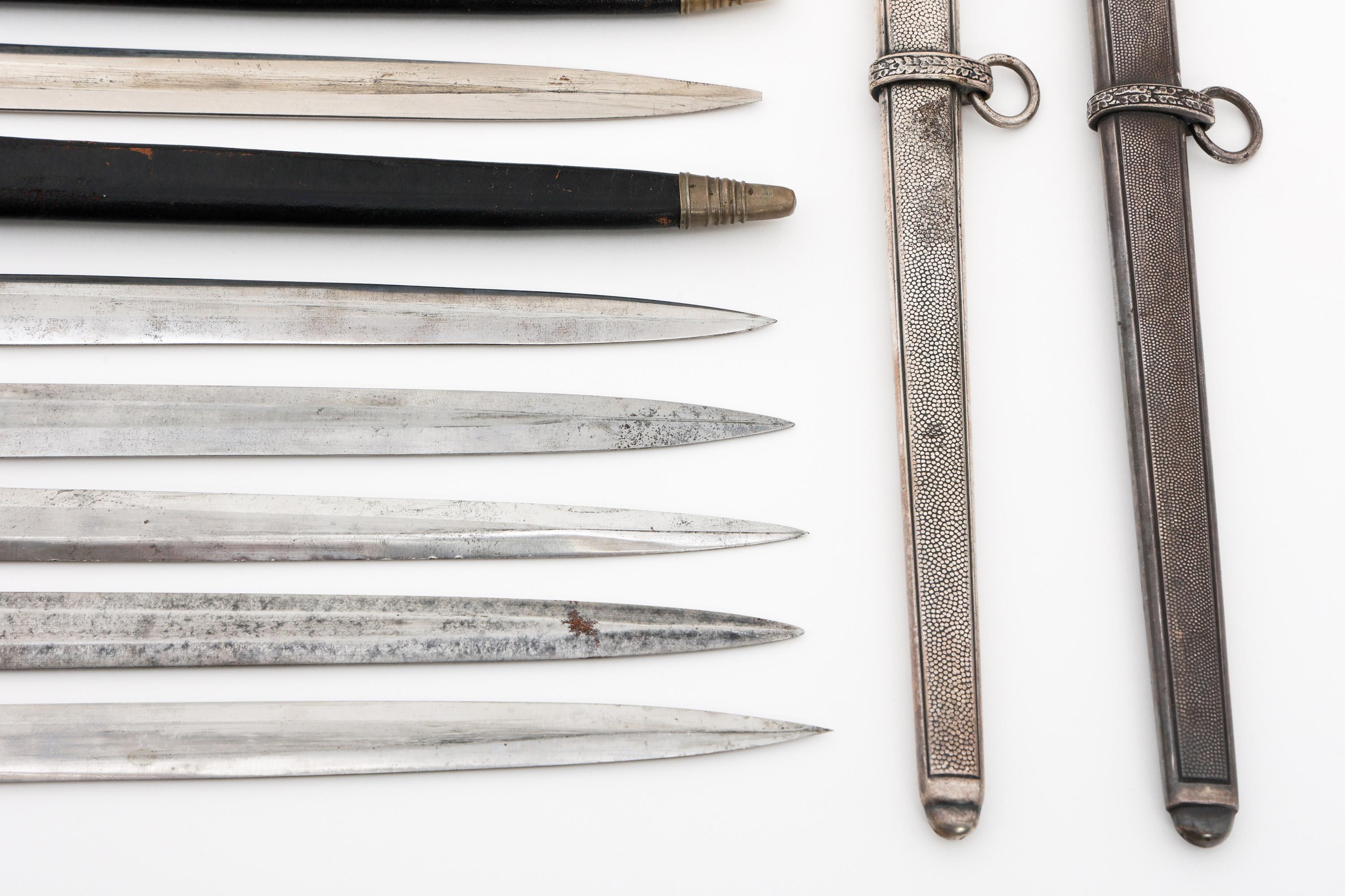 WWII GERMAN DRESS DAGGER BLADES & SCABBARDS