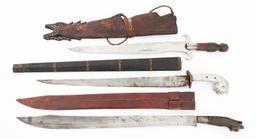 SOUTHEAST ASIAN SWORDS WITH SCABBARDS