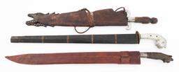 SOUTHEAST ASIAN SWORDS WITH SCABBARDS