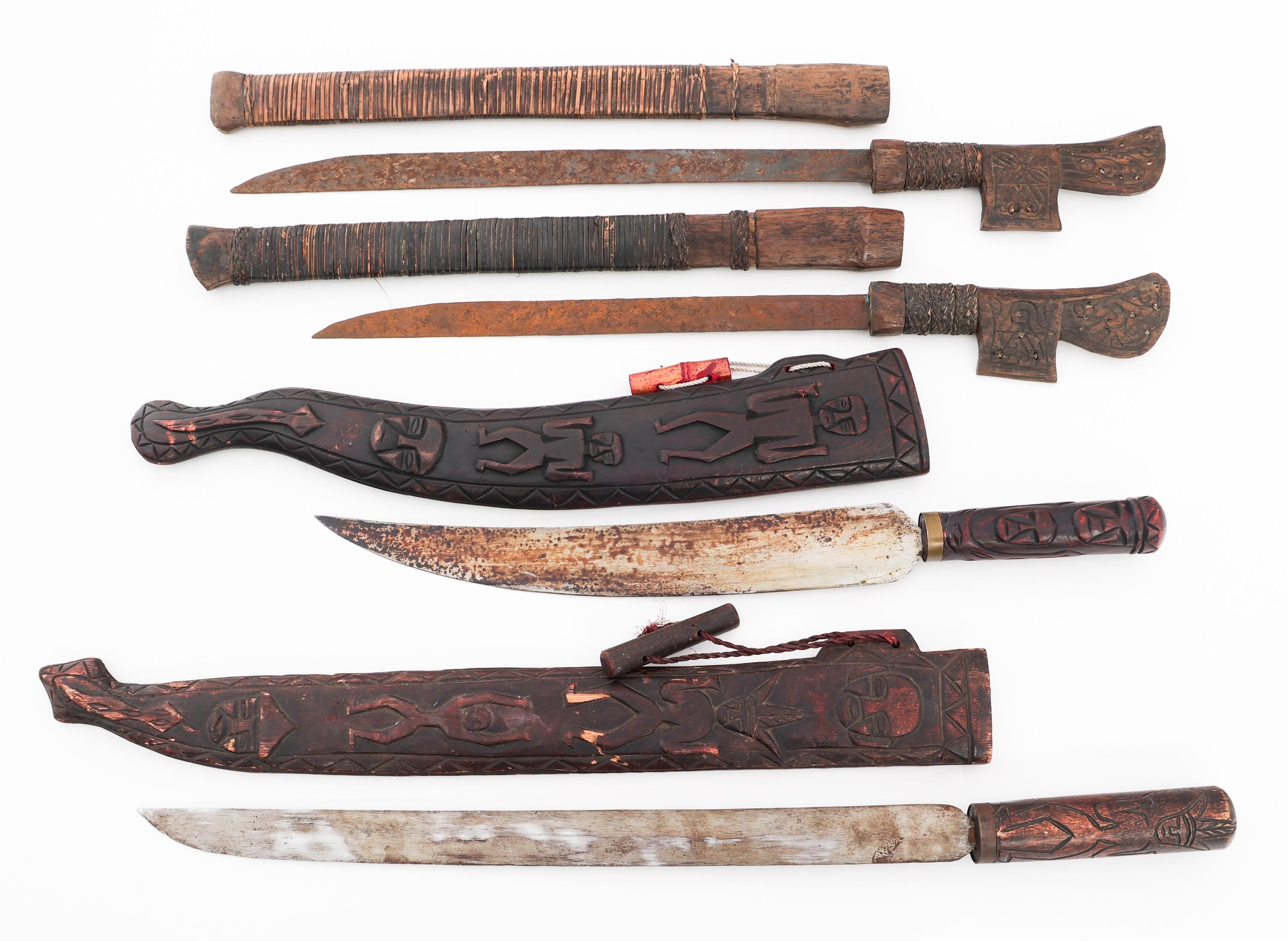 SOUTHEAST ASIAN DUA LALANS & TRIBAL KNIVES