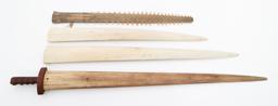 SOUTHEAST ASIAN SAWTOOTH & BONE SWORDS