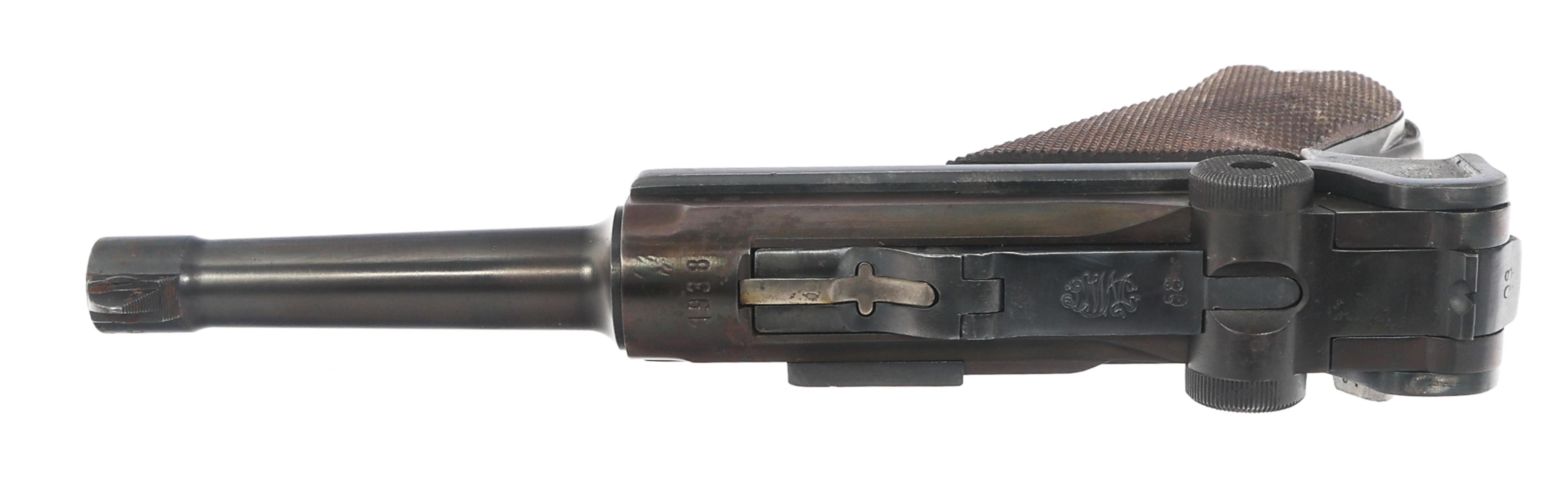 WWII GERMAN DWM MODEL P08 9x19mm LUGER PISTOL