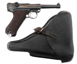 WWII GERMAN DWM MODEL P08 9x19mm LUGER PISTOL