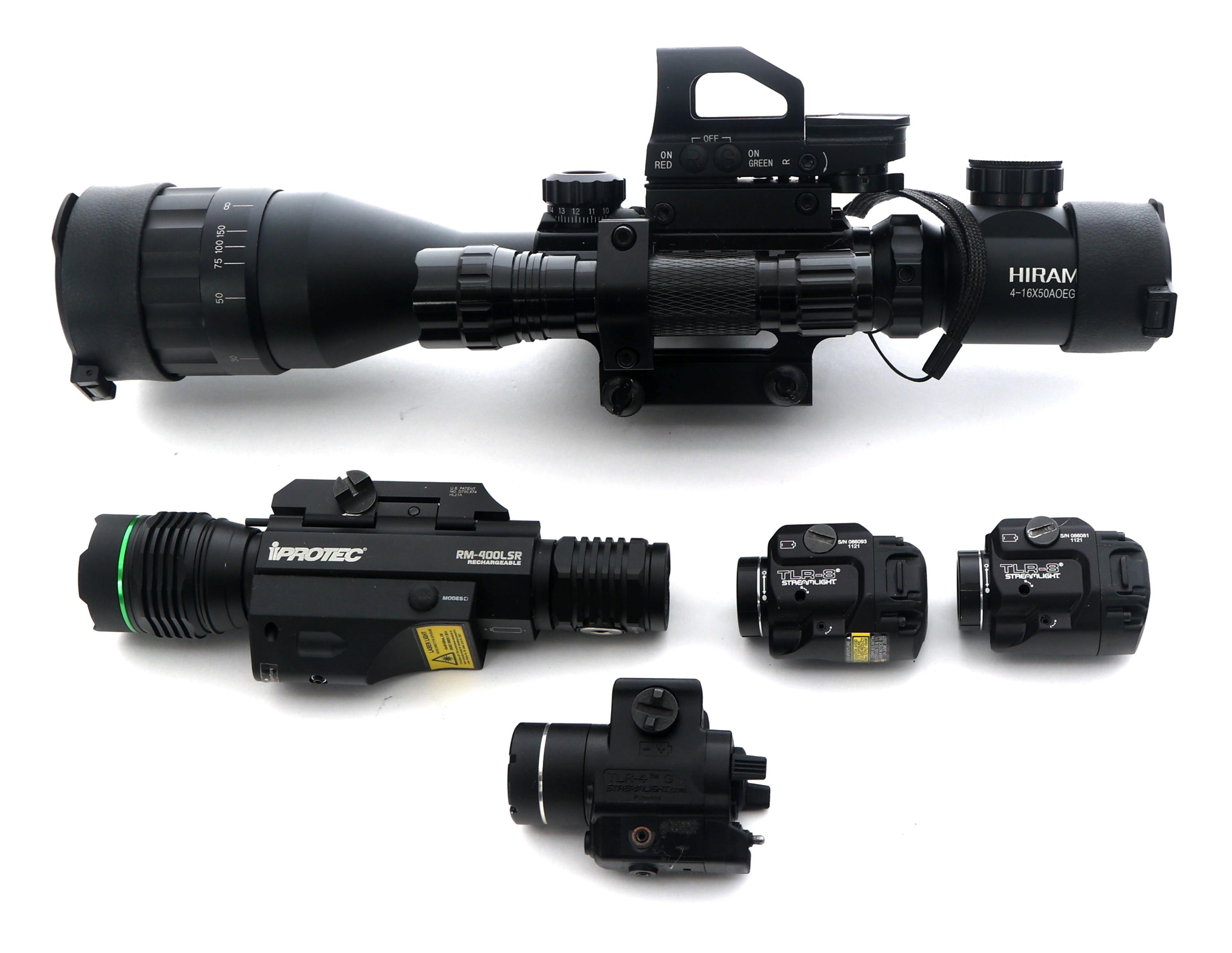 RIFLE SCOPE, FLASHLIGHT, AND LASER ACCESSORIES