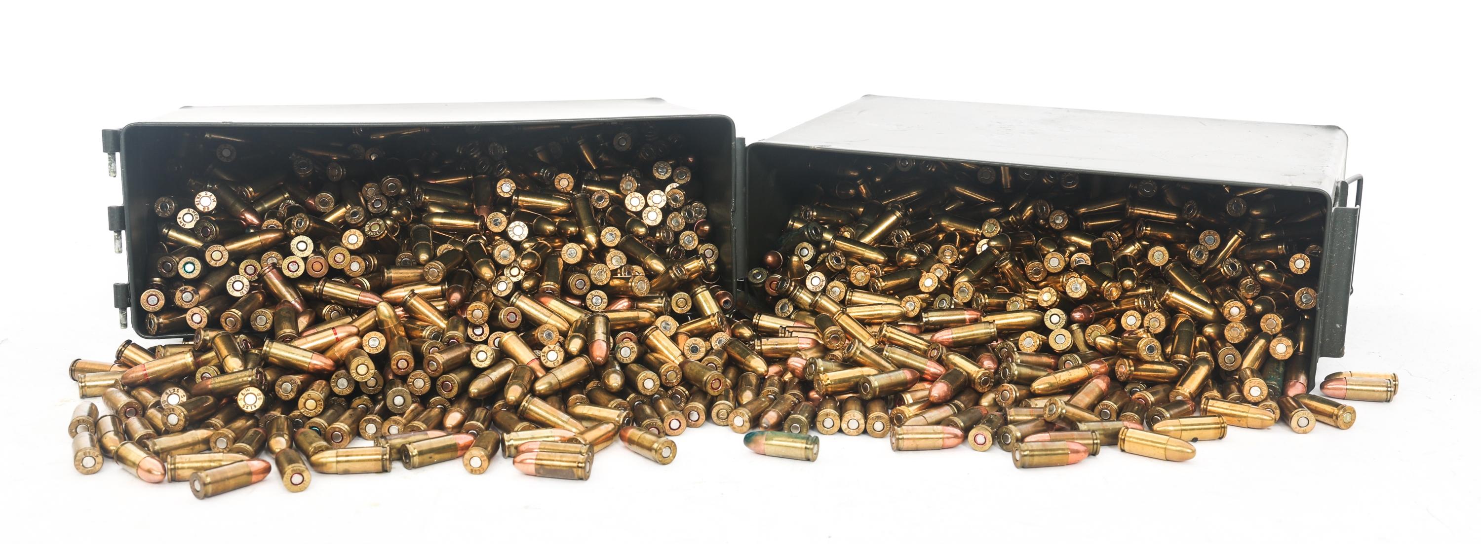 9mm AMMUNITION 60 POUNDS TOTAL GROSS WEIGHT