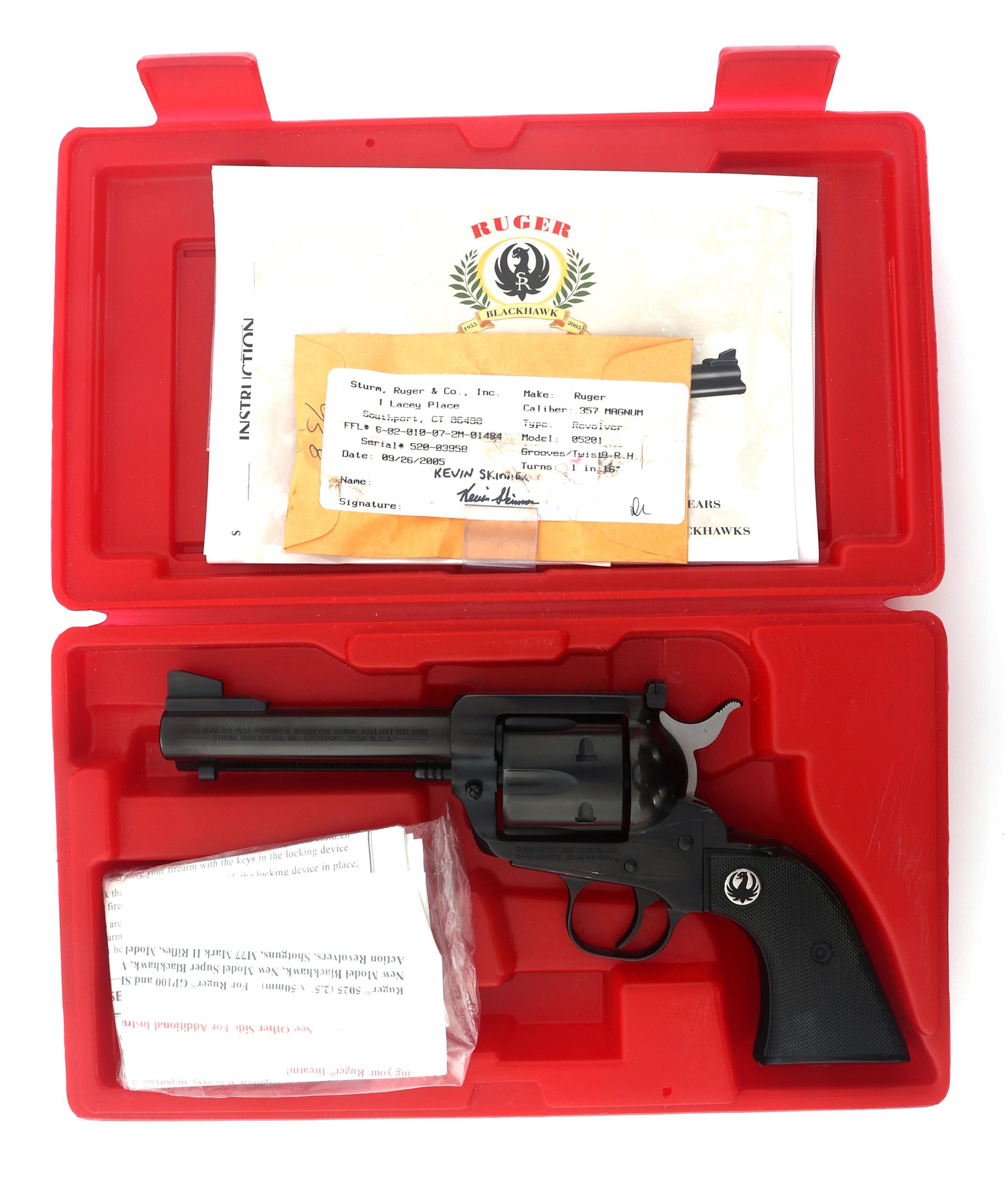 RUGER 50th ANNIVERSARY BLACKHAWK .357 SA REVOLVER