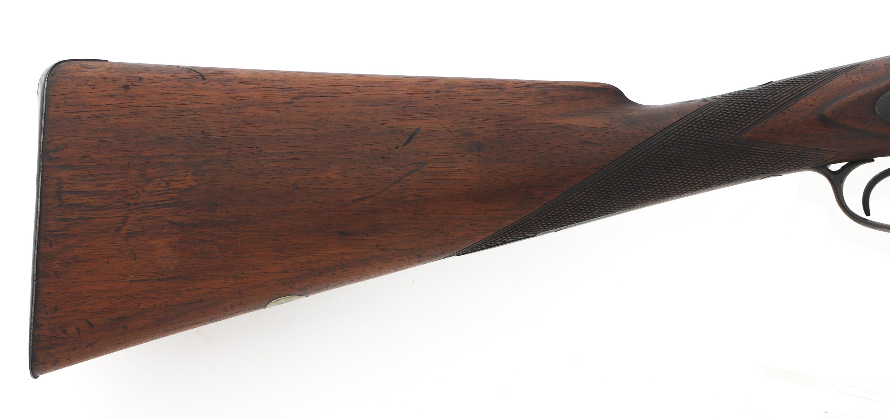 MOORE SIDE BY SIDE PERCUSSION 12 GA SHOTGUN