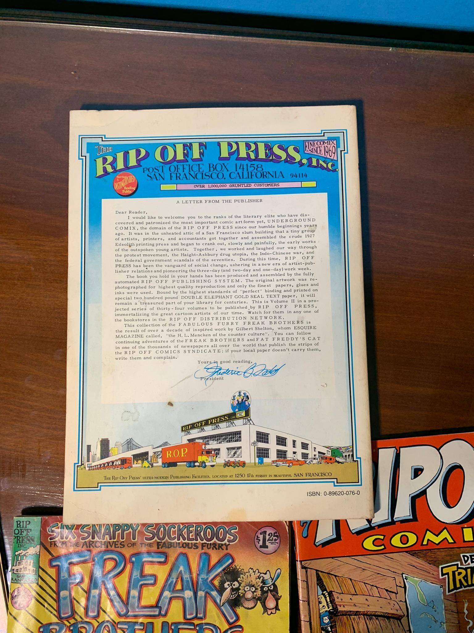 MAD Magazine, Ironman Comic, Rip Off Comix, Choice Meats Comics, & Freak Brothers Comics