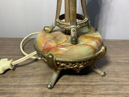 Art Deco Style Lamp with Marble Accent