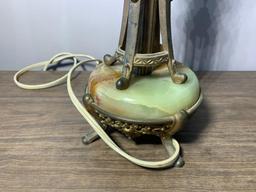 Art Deco Style Lamp with Marble Accent