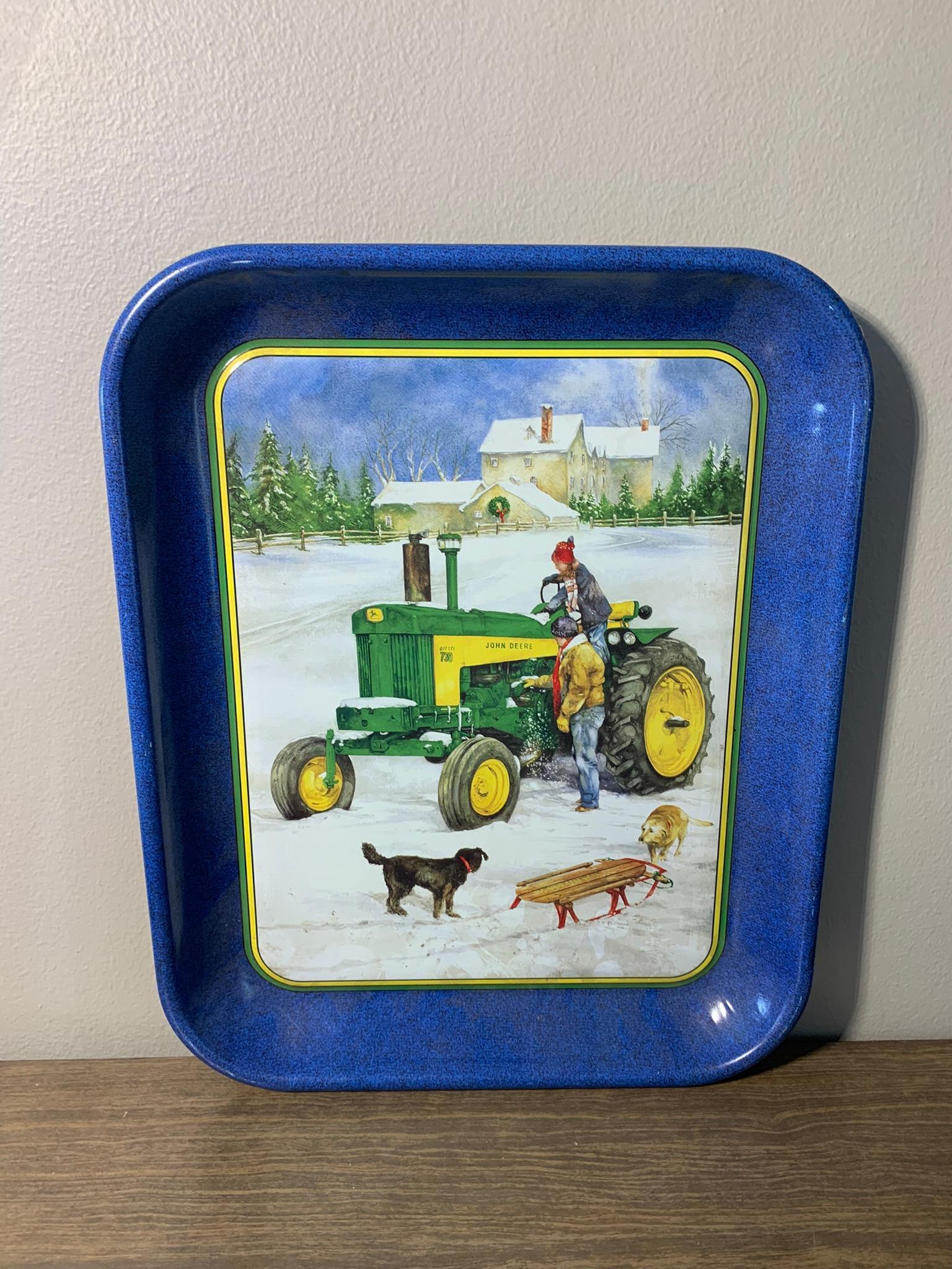 John Deere Signs, Lights, Match Holder, Tin & Thermometer