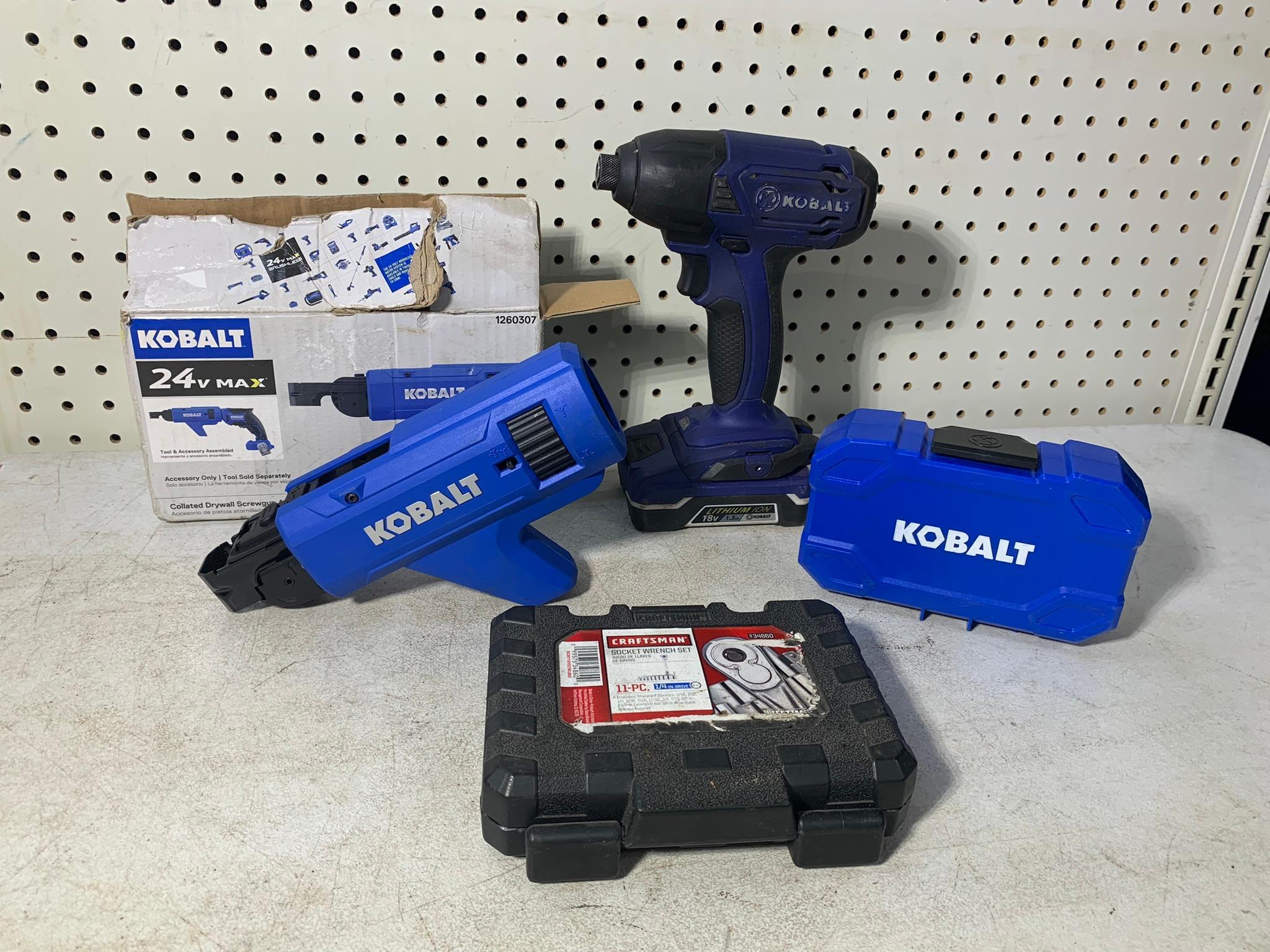 Kobalt Impact Driver, Kobalt Screw Gun, Craftsman Socket Wrench Set, Kobalt Bit Set