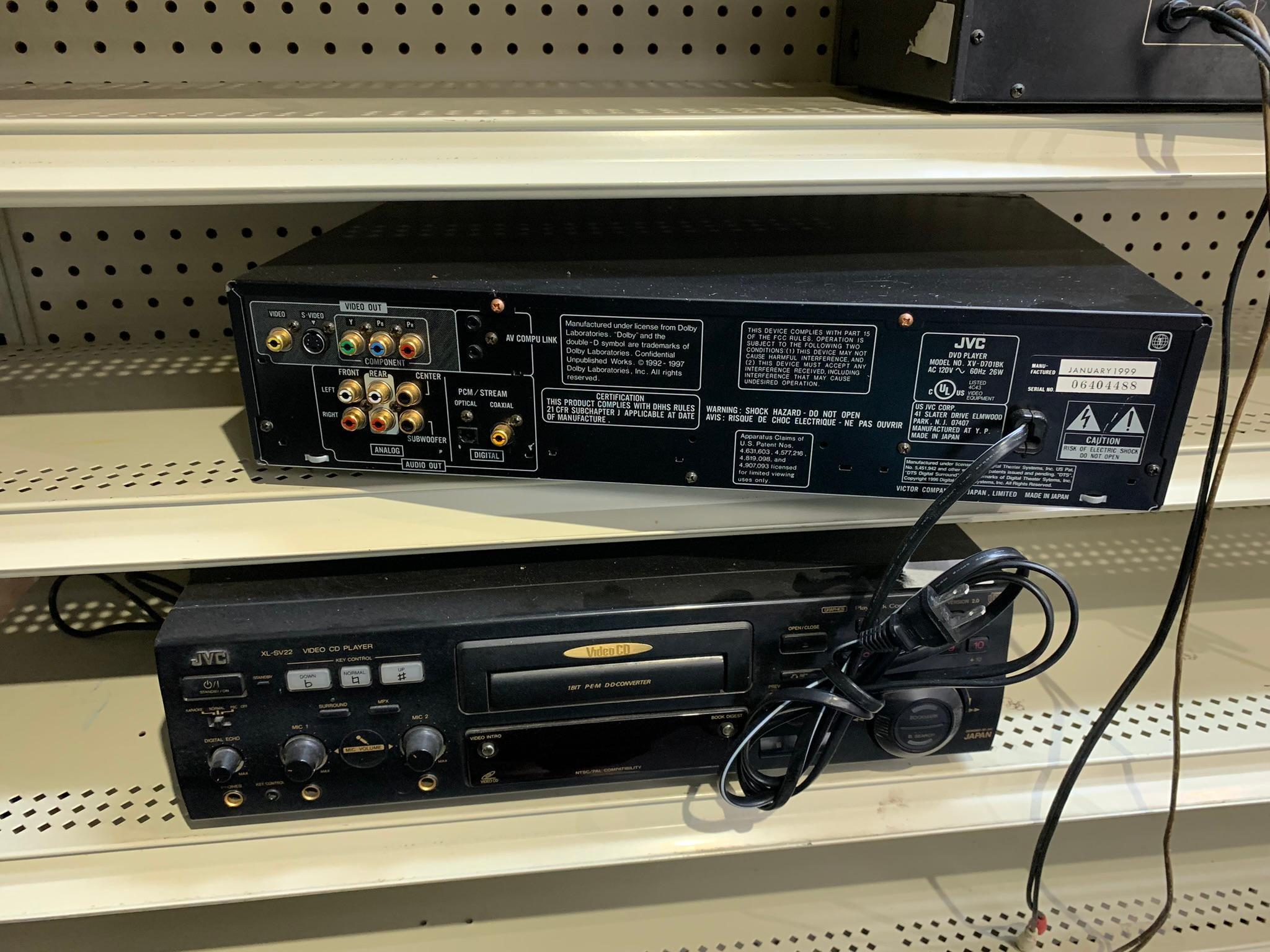 JVC DVD Player, Fisher Equalizer & JVC CD Player