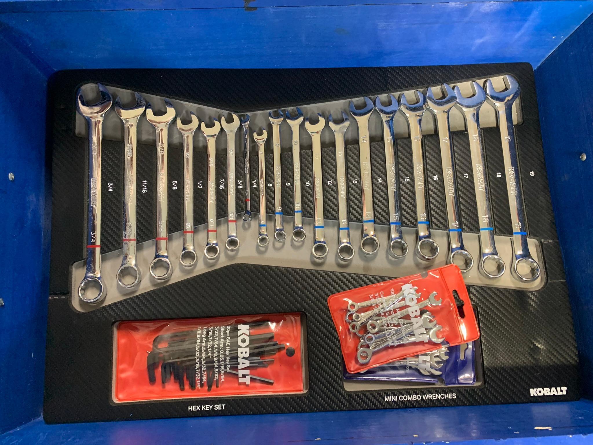 Kobalt Tool Kit in Homemade Wooden Box