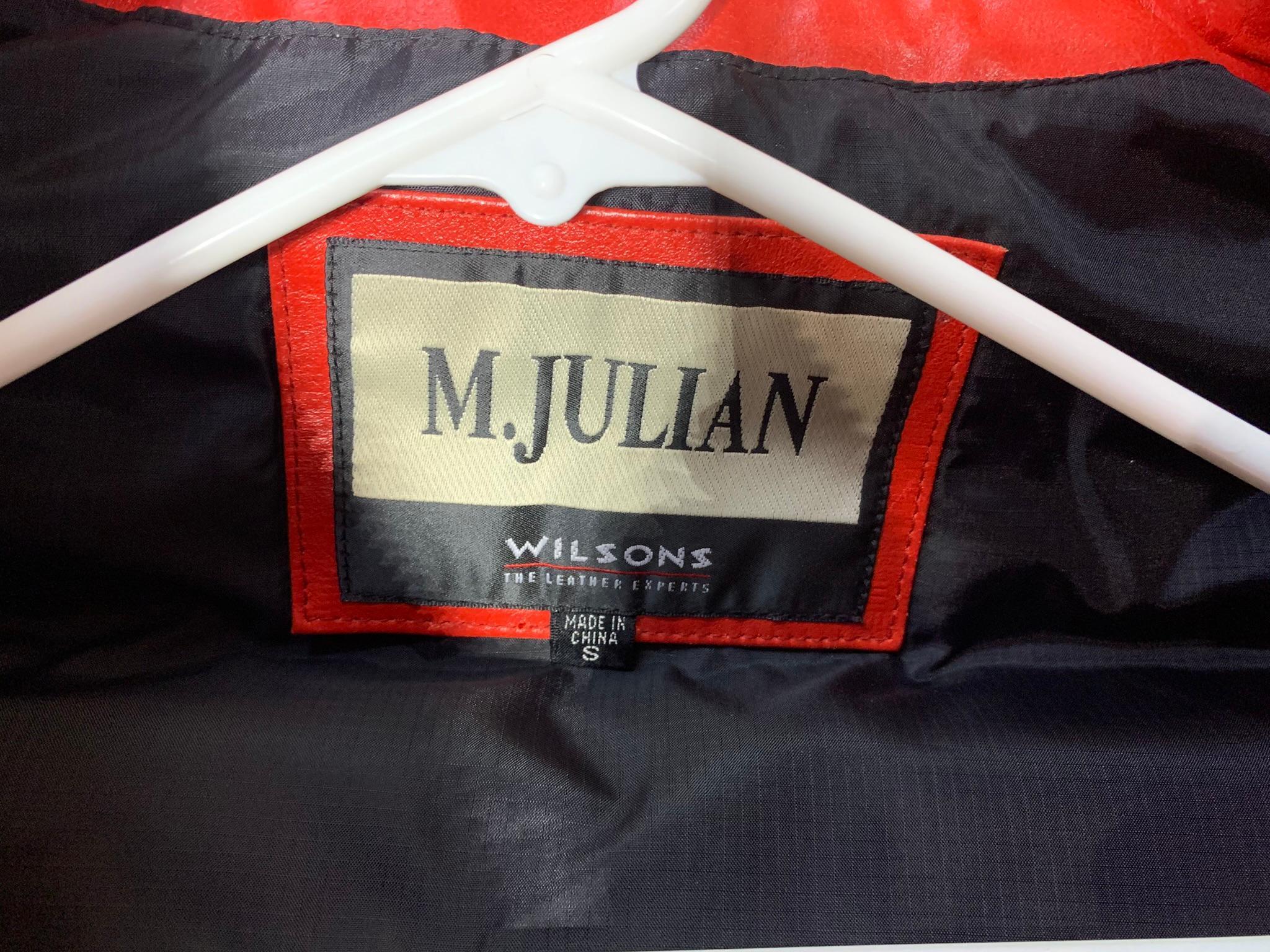 	 Retro M. Julian Wilson's Leather MJX Red Vest, Size Small