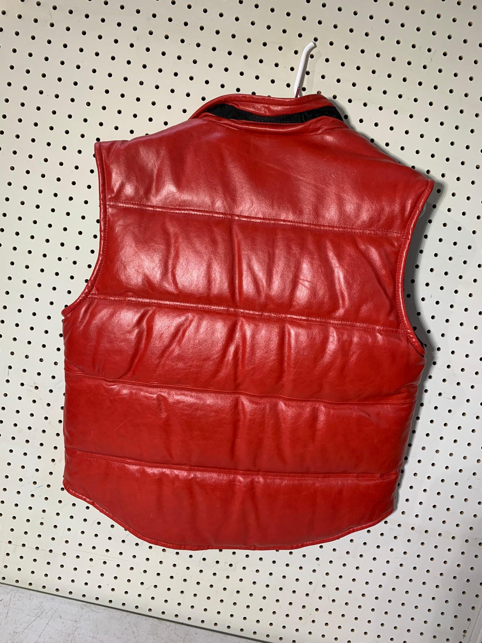 	 Retro M. Julian Wilson's Leather MJX Red Vest, Size Small