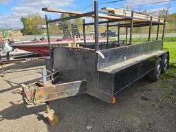 14ft concrete work trailer with forms and pins