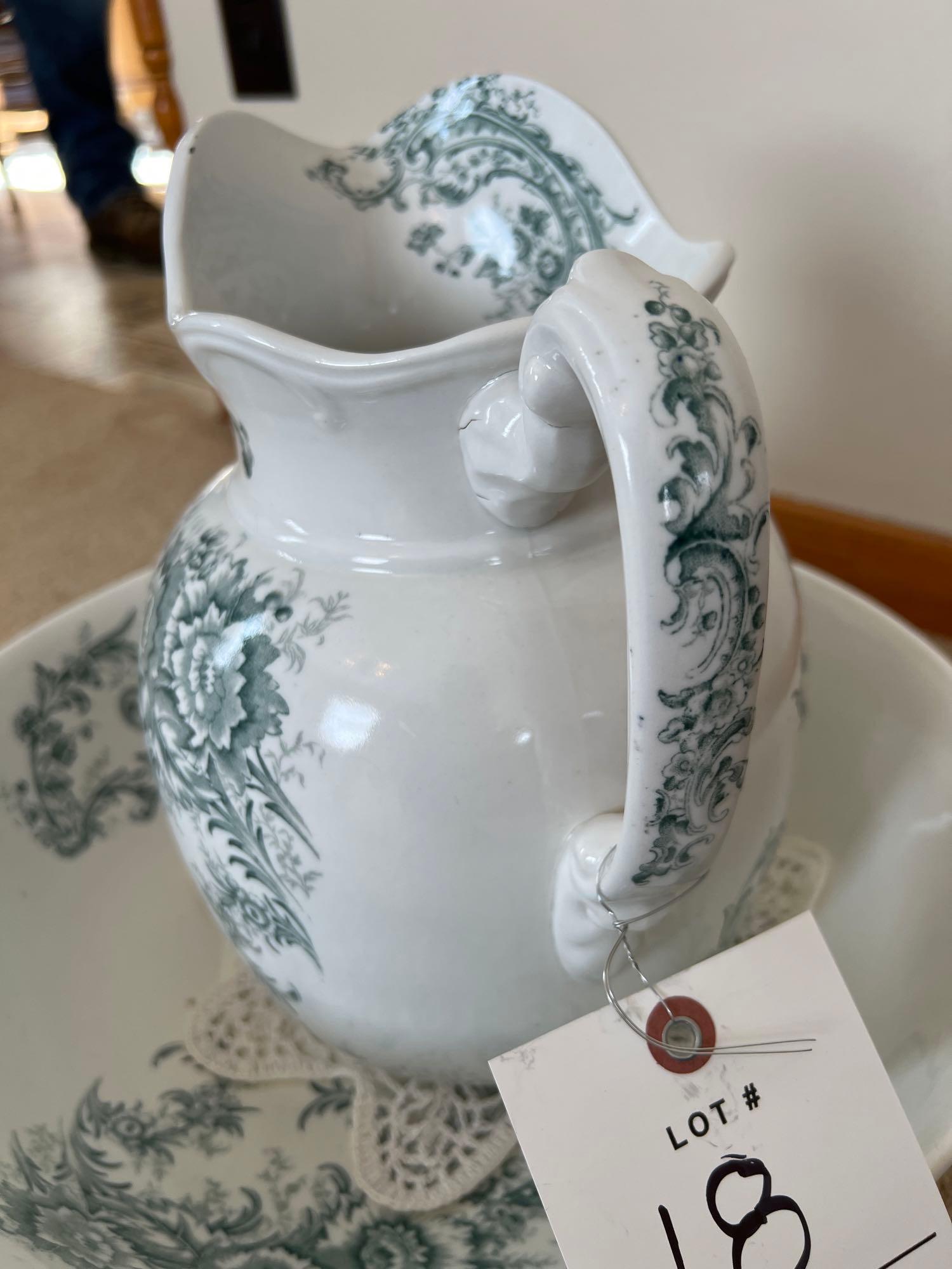 Maddocks Royal Porcelain Bowl and Pitcher