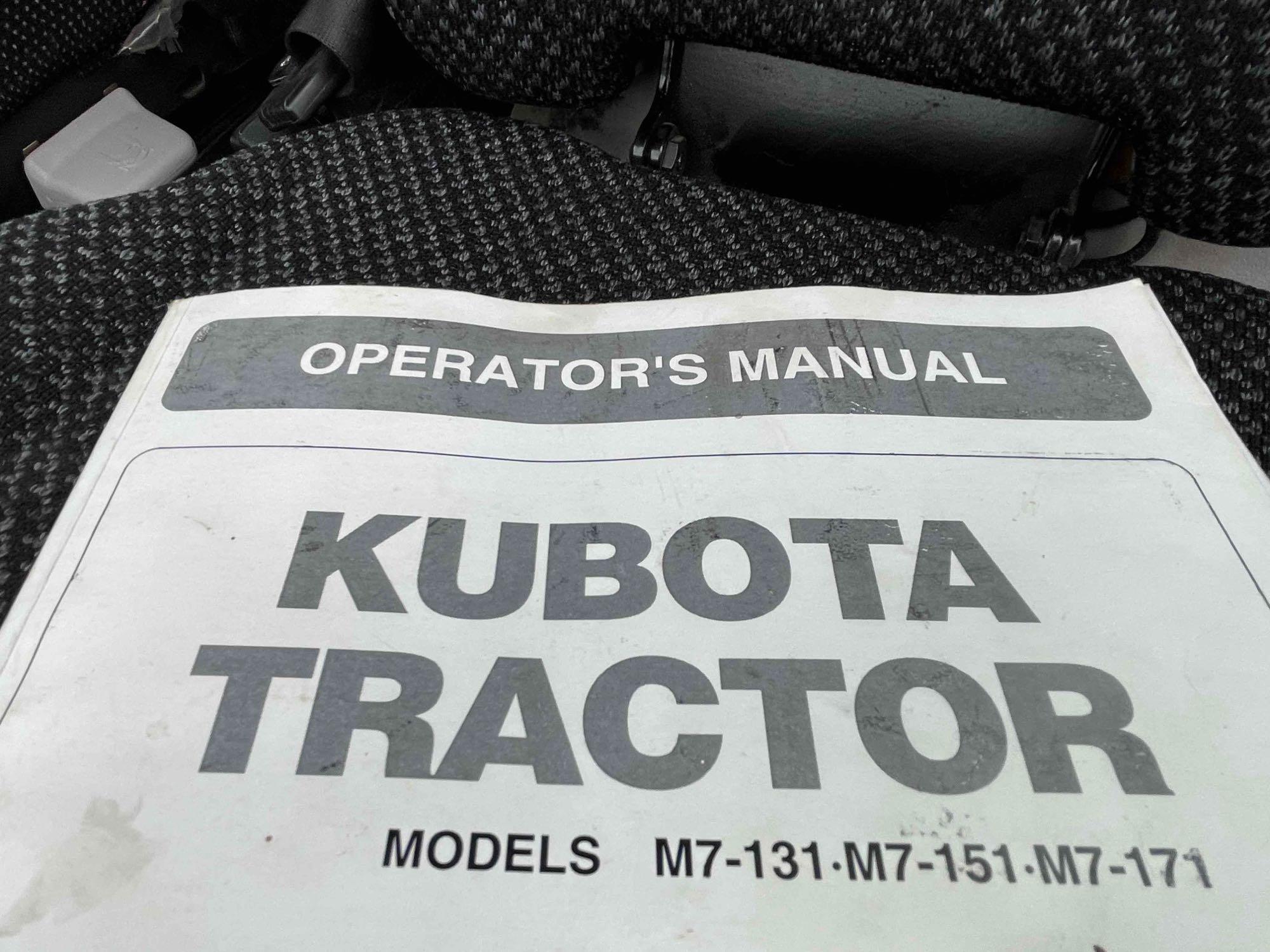 Kubota M7-171s Cab air, MFWD, 958 hrs.