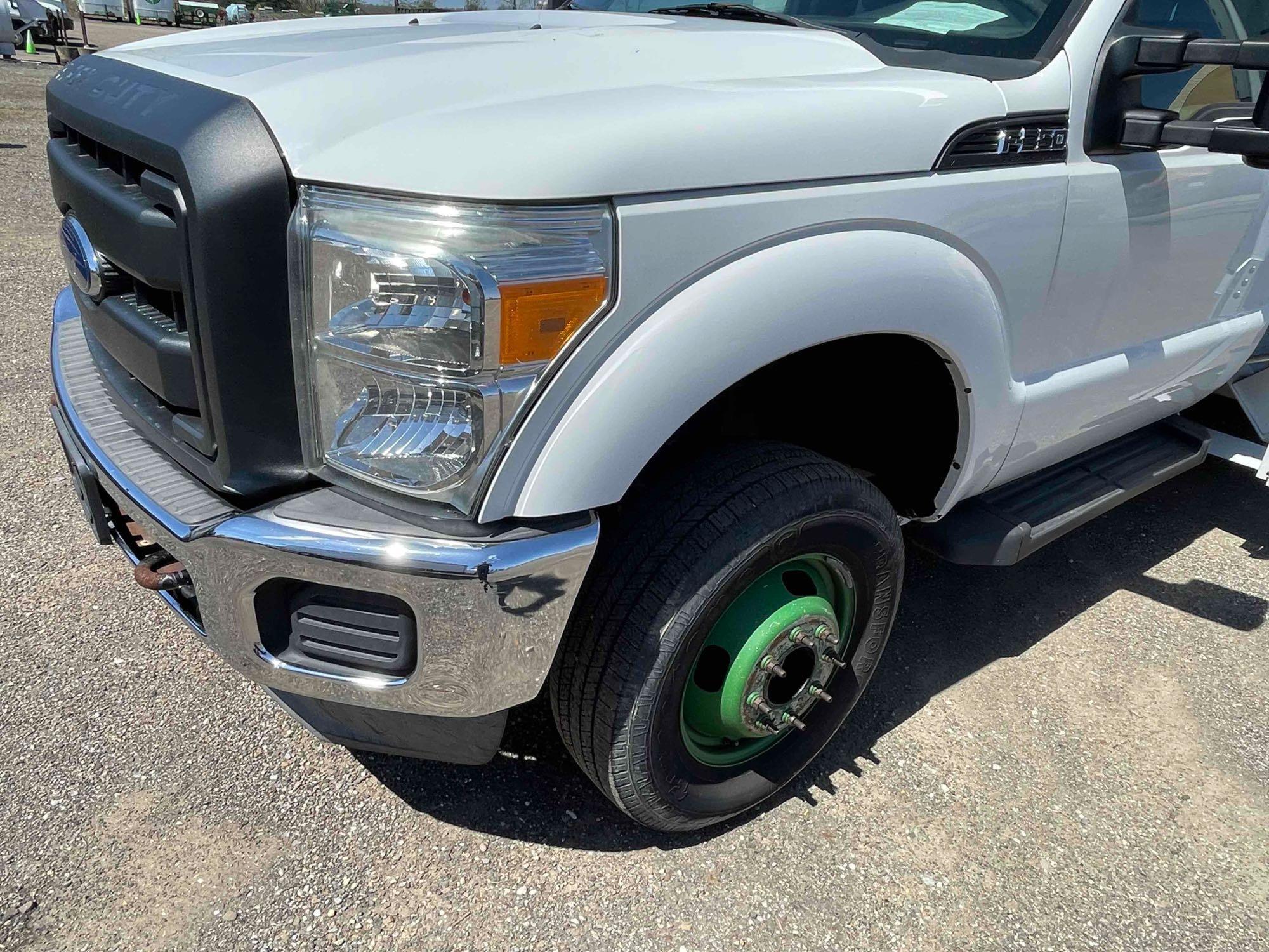 2013 Ford F-350 Dump Truck 8ft. 4x4 with alum toolbox; 91,163 mi