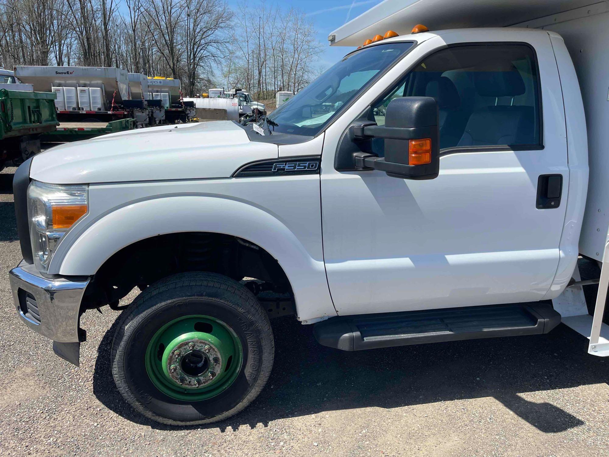 2013 Ford F-350 Dump Truck 8ft. 4x4 with alum toolbox; 91,163 mi