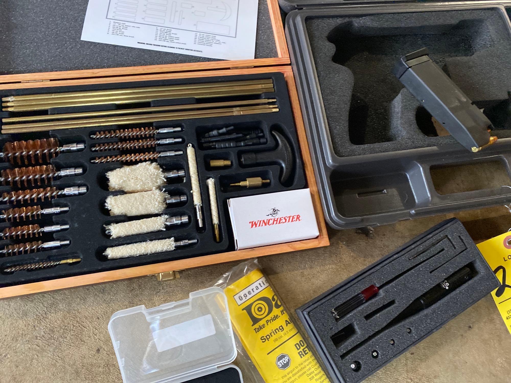 gun cleaning kits - powder keg - bore sighter