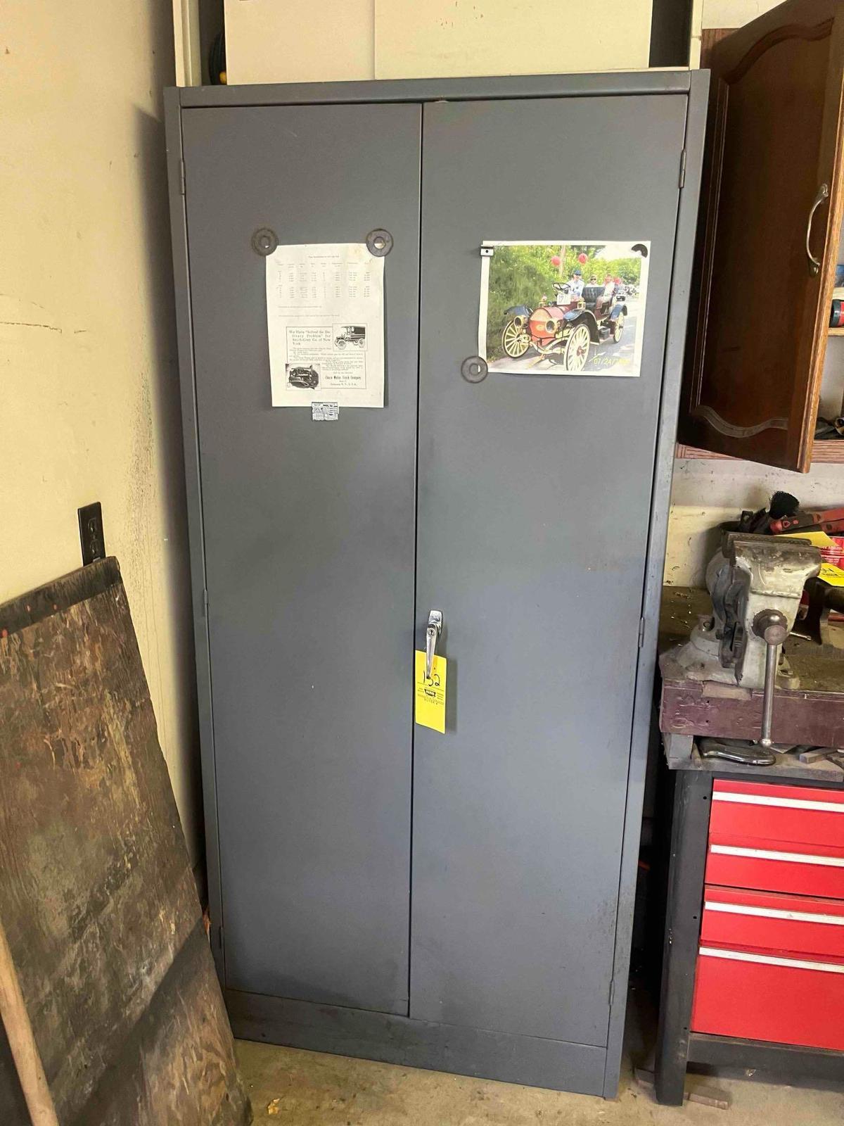 Steel Cabinet with Contents