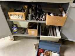 Steel Stock, Brass Dowels, Contents Only Of Cabinet