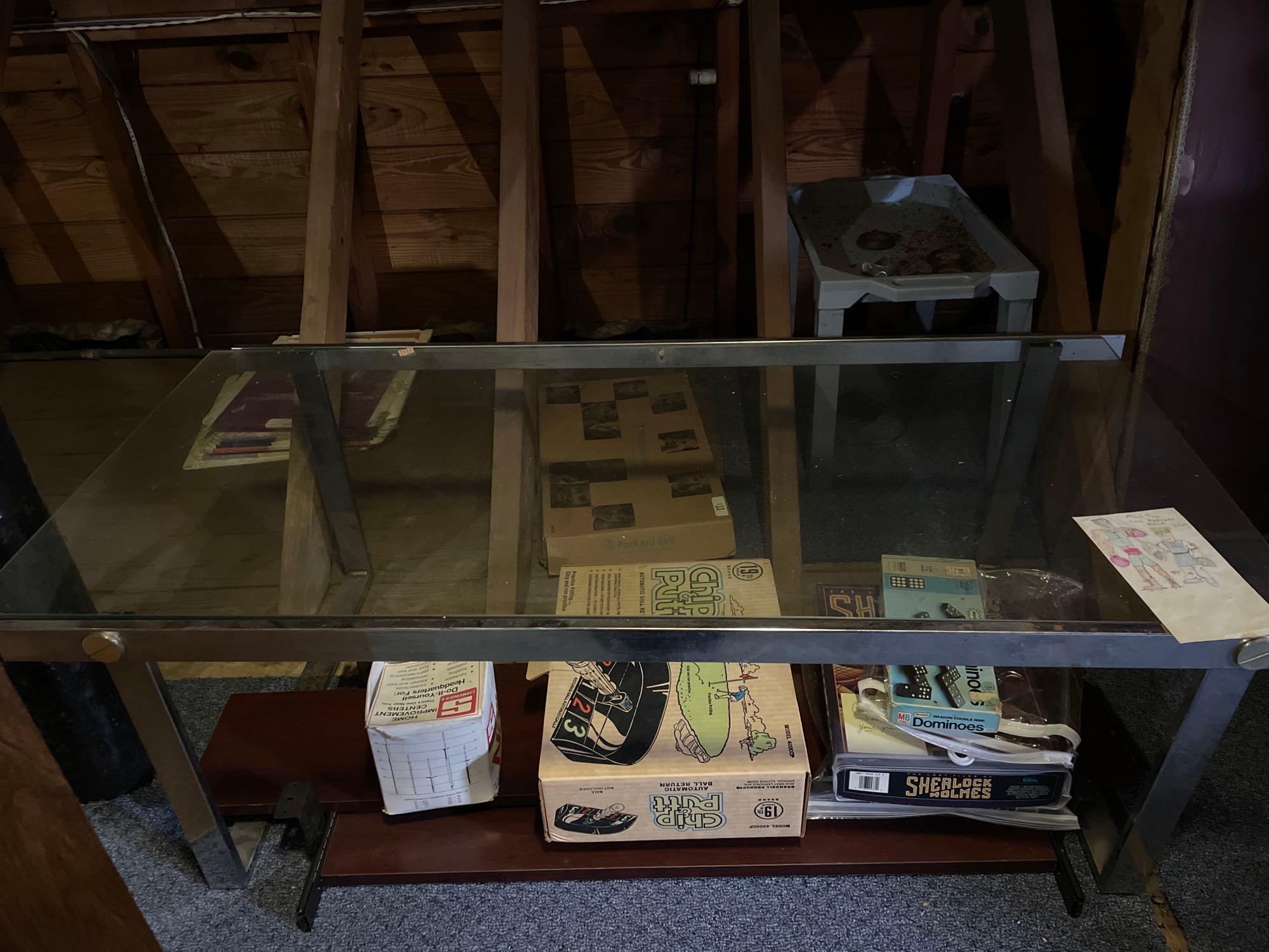 Glass Top Coffee Table, Stereo, Speaker, Games