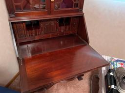 Drop Front Secretary with Bookcase Top