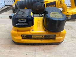 Dewalt Cordless Power Tools Set with (1) Dual Charger Station, (4) 18v XRP, (1) 18v XR+NICD