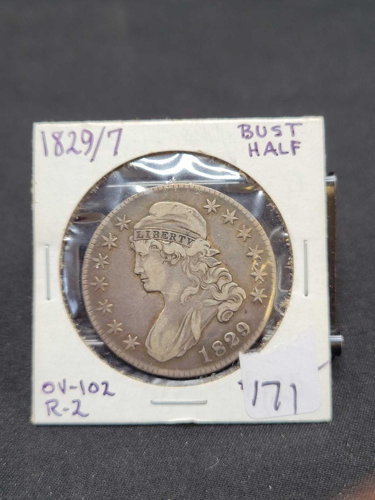 1829 Bust half dollar