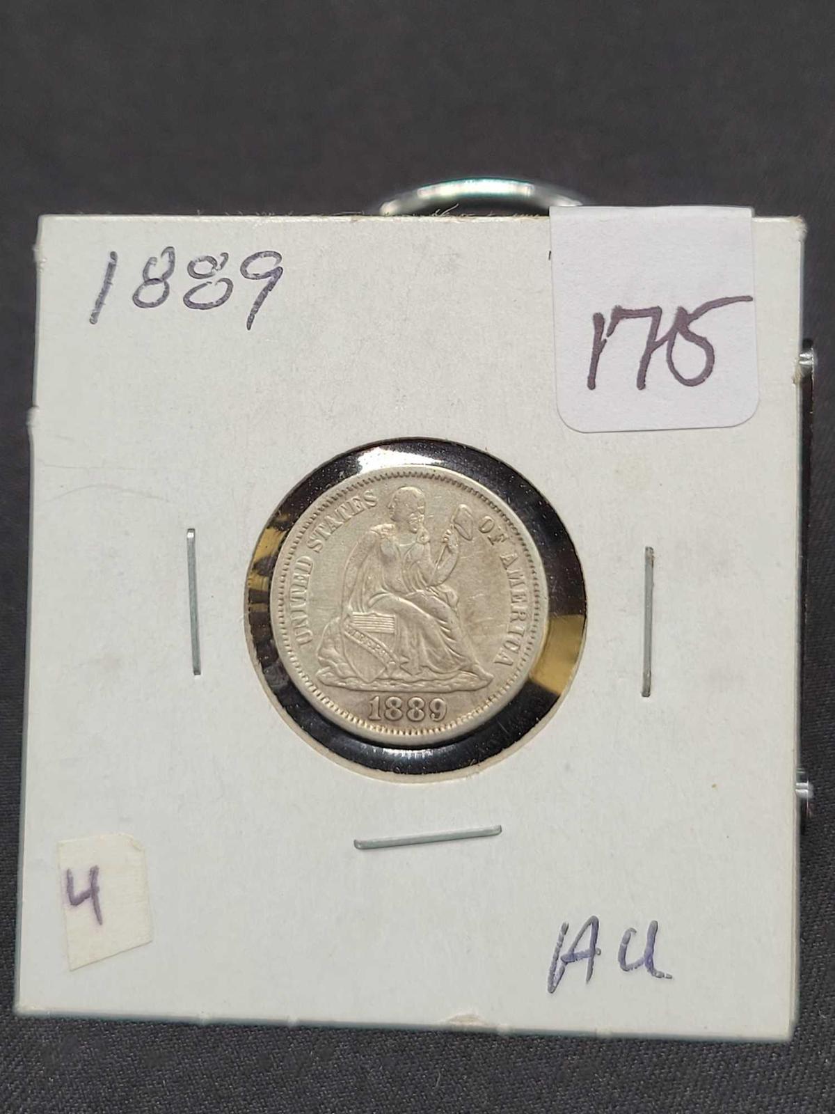 1889 Liberty seated dime