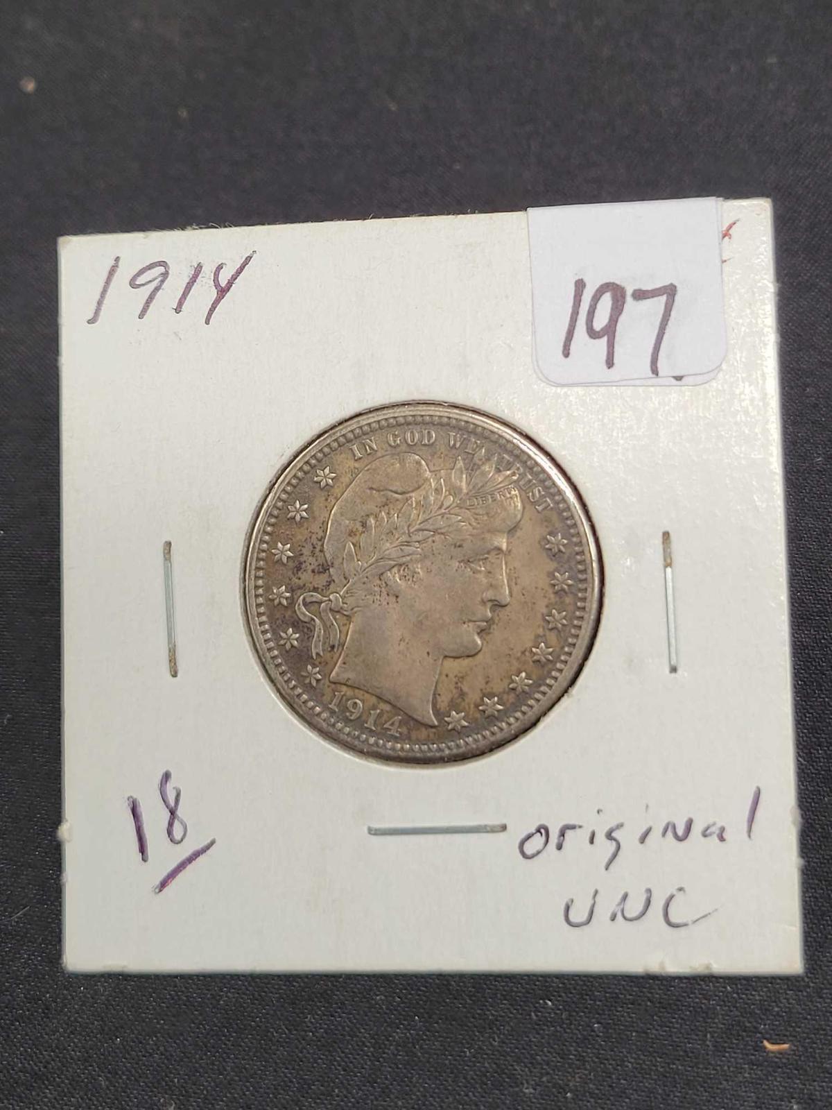 1914 Barber quarter