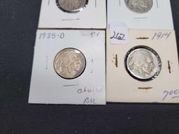 4 Buffalo nickels