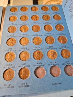 3 partial books of Lincoln cents