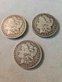 Morgan dollars, bid x 3