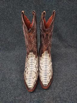 Mens Size 8 EW Dan Post Leather Cowboy Boots