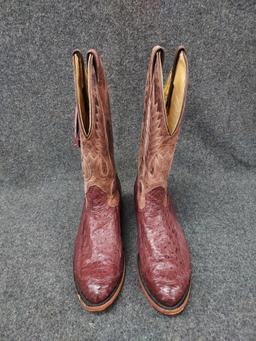 Mens Size 8 Boulet Leather Cowboy Boots