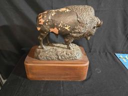 H.S Trask & Co. Buffalo Statue