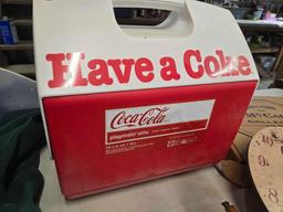 Coca Cola Jacket & Cooler Campfire Marshmallows Clock